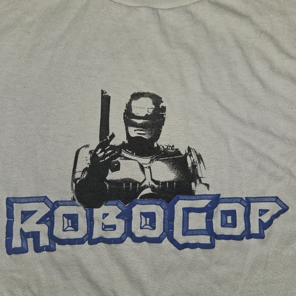 Vintage Rare 80s Official Robocop Movie Promo Puffy Shirt XL Single Stitch